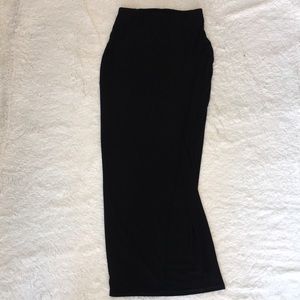 Black maxi high waisted skirt